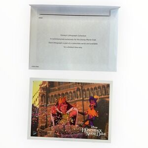Disney Movie Club Hunchback of Notre Dame Lithograph Clopin Festival Art Print